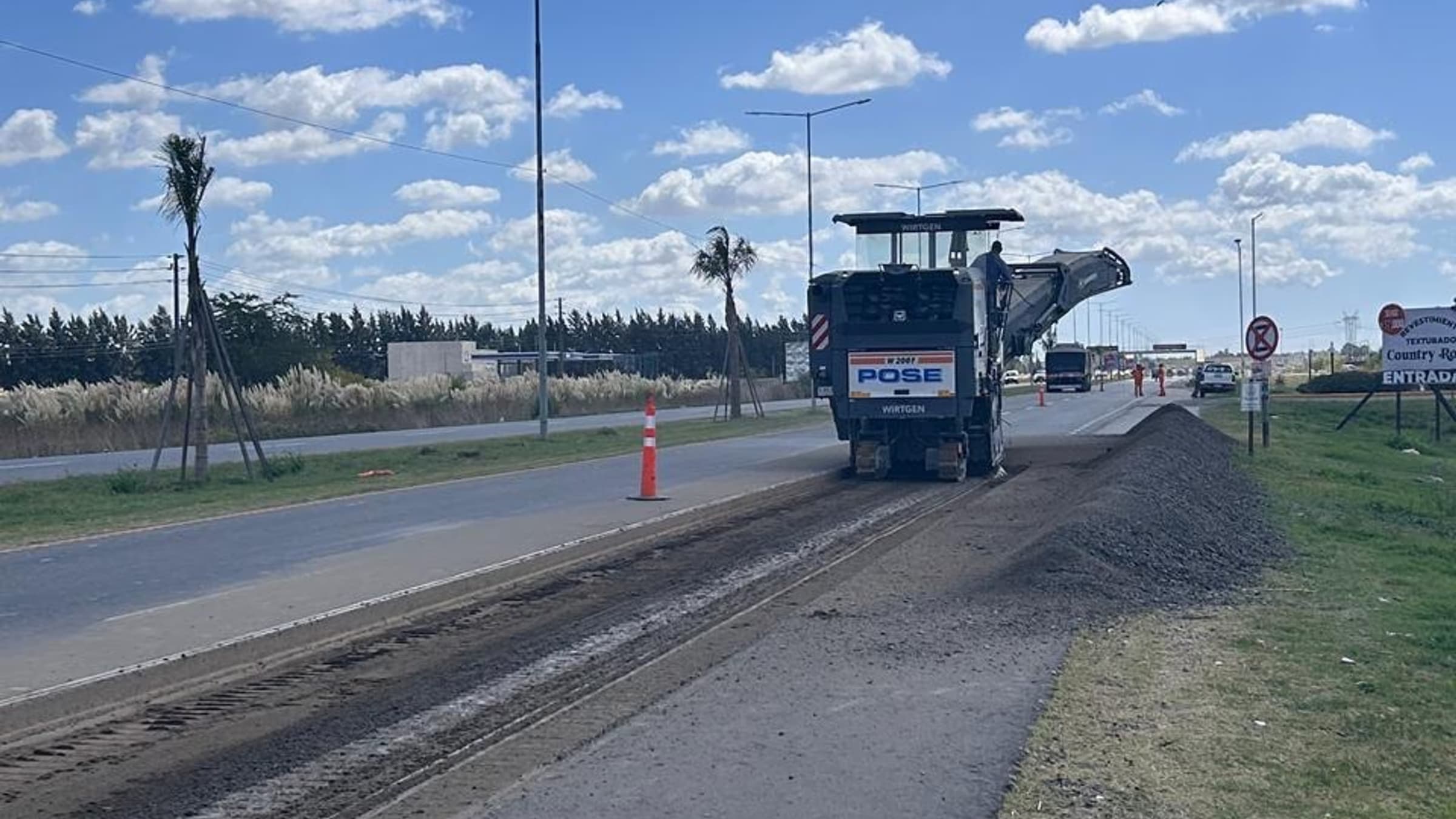 Reparan la Ruta 58 entre El Pampero y El Rebenque