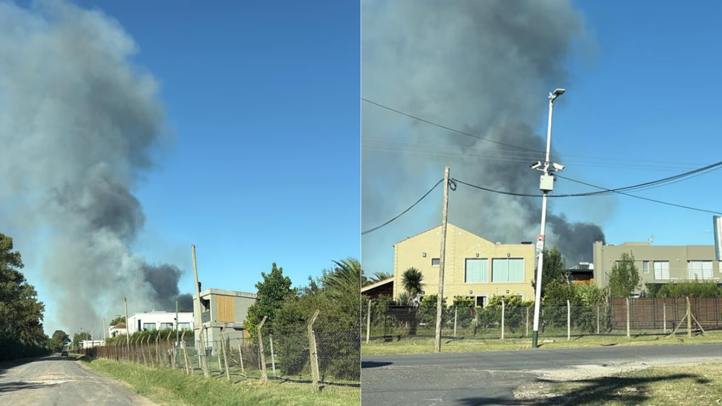 Grave incendio de pastizales en Canning: continúan trabajando los Bomberos